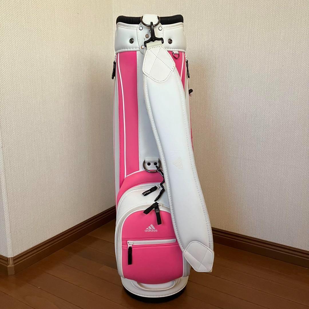 AB-118 アディダス キャディバッグ ピンク×ホワイト ※訳あり 送料無料