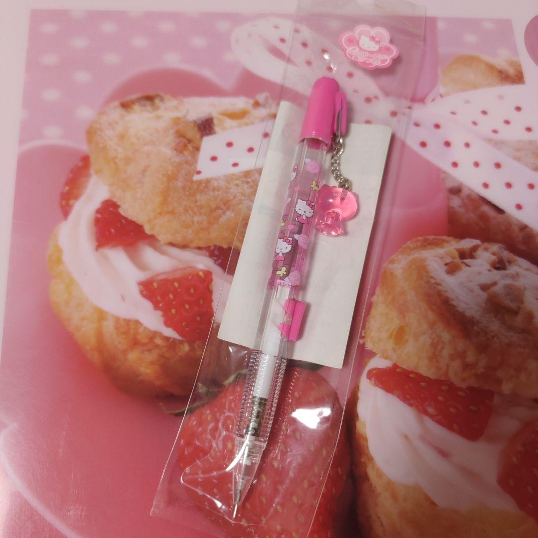 ハローキティ シャープペンシル ピンク　サイドノック　ローズの香りつき