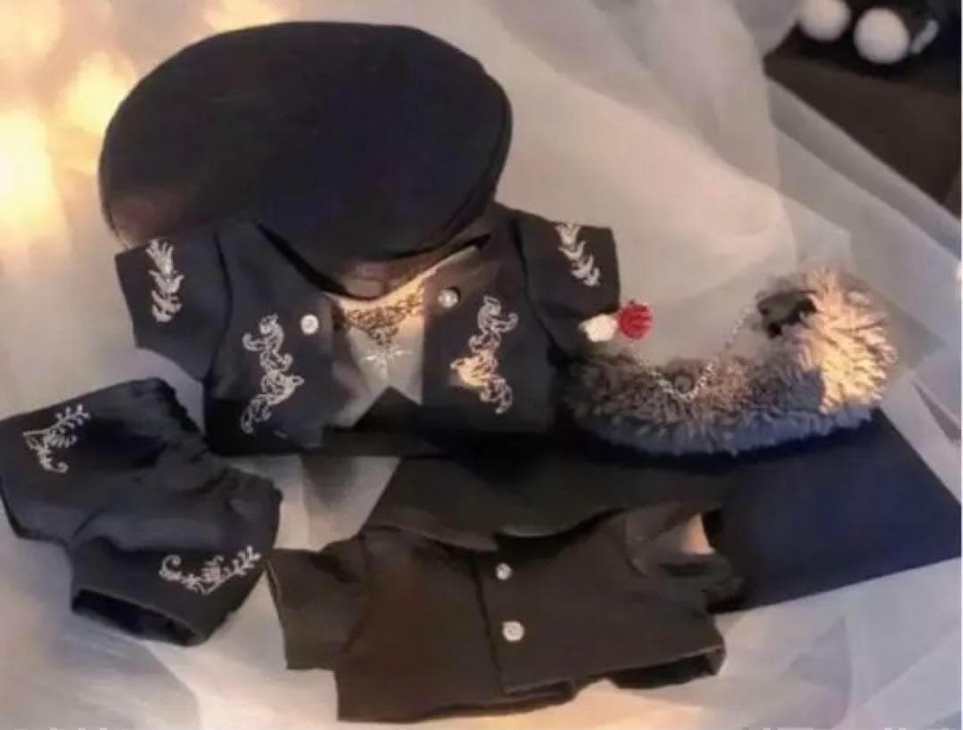 着せ替え　ぬいぐるみ　20cm ぬい服　ぬいぐるみ服　軍服　クール　ベレー帽