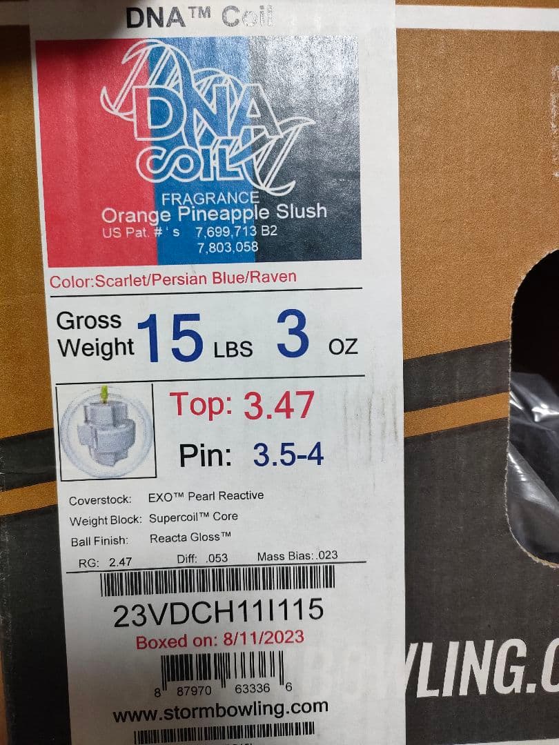 DNA Coil ボウリングボール 15P