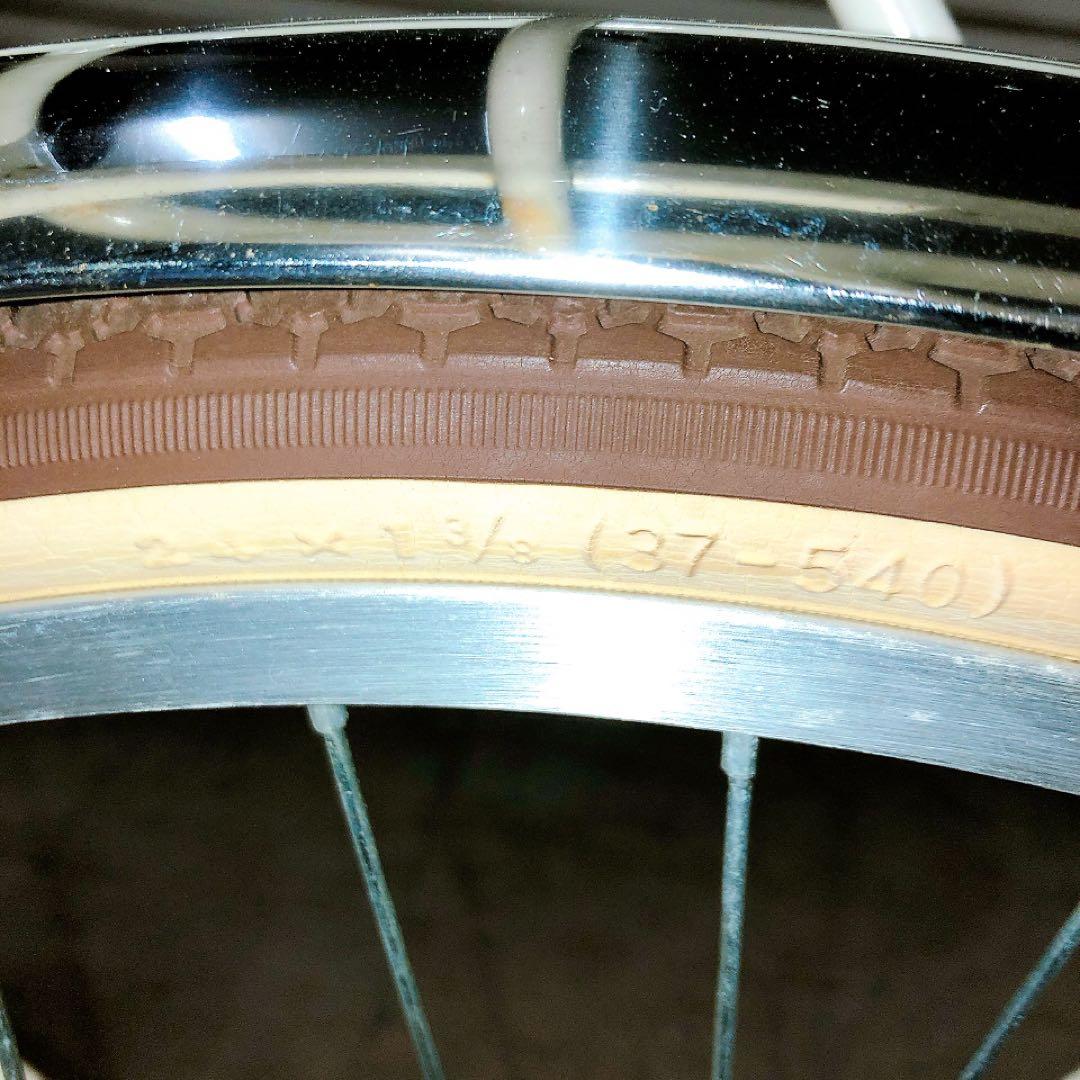 フェリーク ジュニア 自転車24インチ アンティークホワイト ヘルメット付き