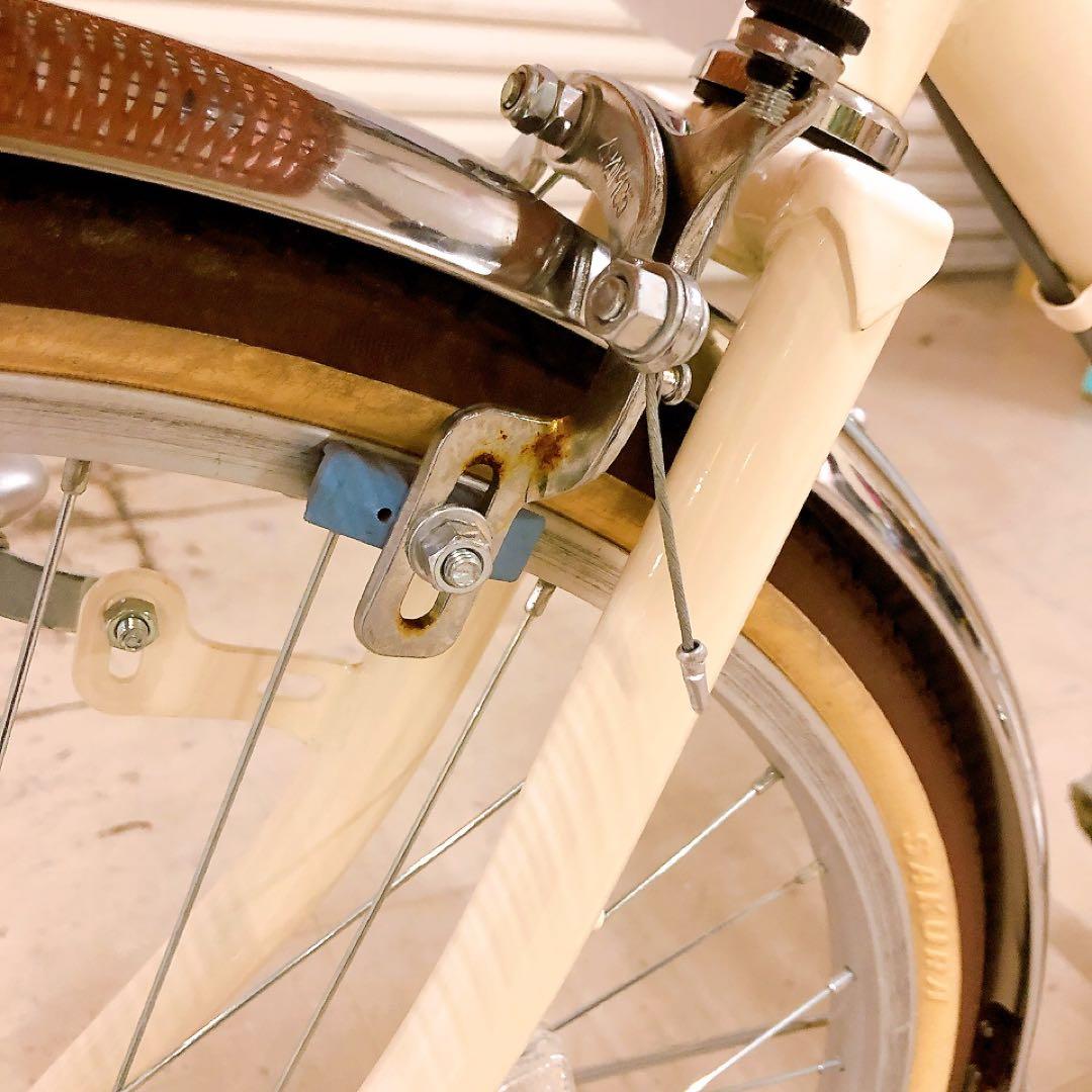 フェリーク ジュニア 自転車24インチ アンティークホワイト ヘルメット付き