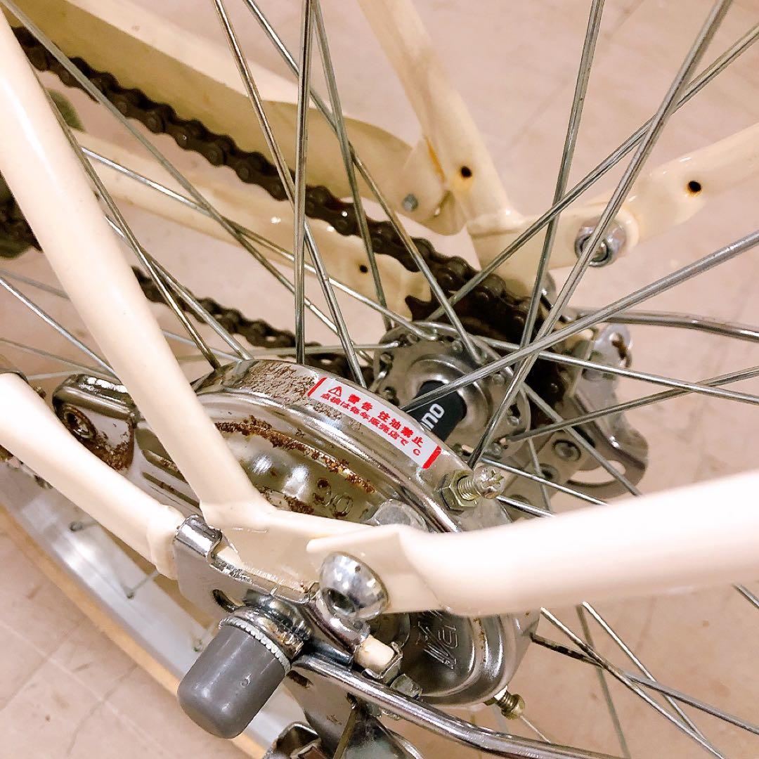 フェリーク ジュニア 自転車24インチ アンティークホワイト ヘルメット付き