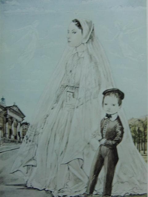 藤田嗣治、「サンフイリップ教会」、希少画集より、状態良好、新品高級額装付