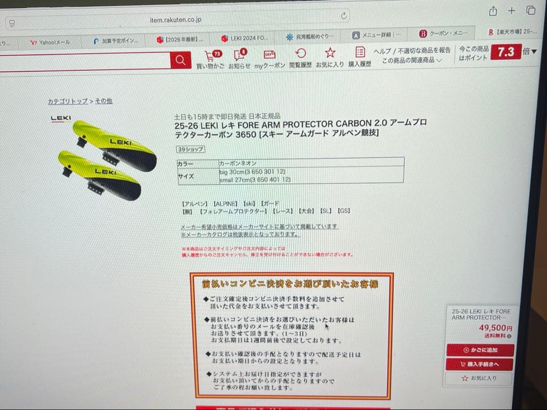 LEKI FORE ARM PROTECTOR CARBON 2.0アームガード