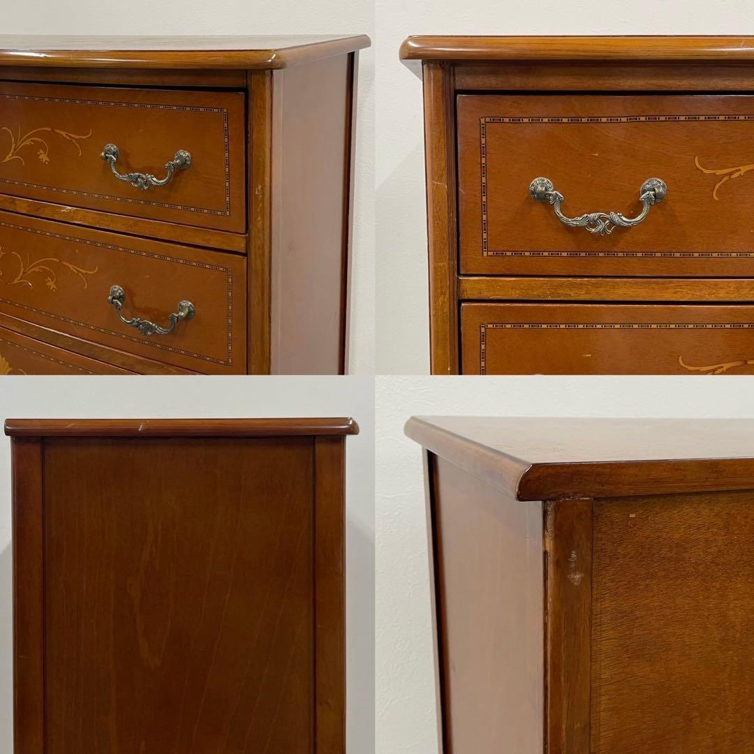 SNT1300 イタリア製 猫脚 チェスト 5段 クラシック アンティ