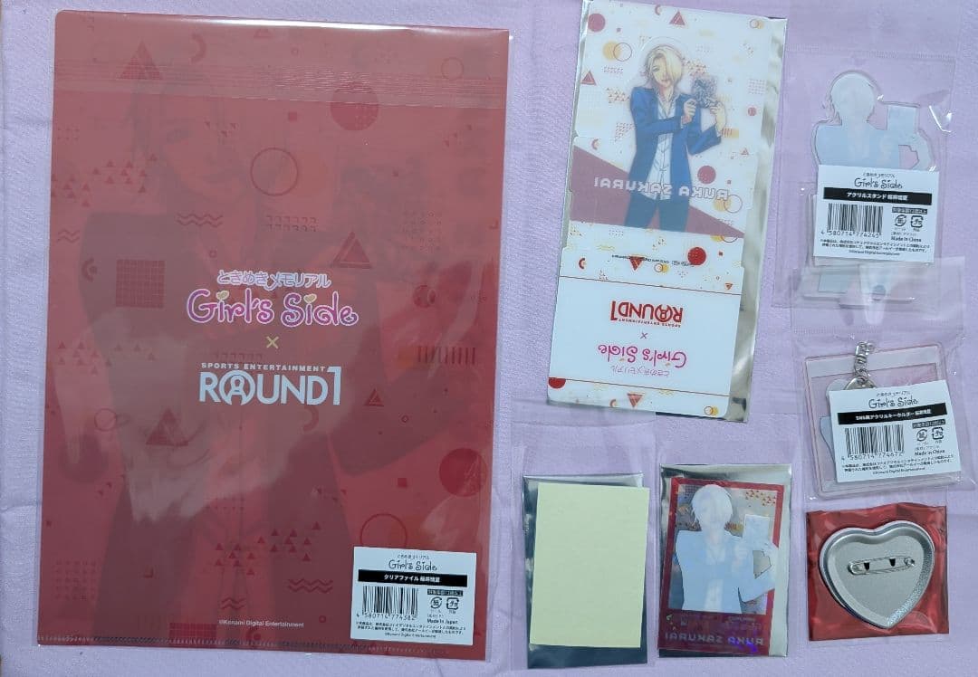 ときメモgs3桜井琉夏　アクスタ　缶バッジ　ファイル　キーホルダー他ラウンドワン