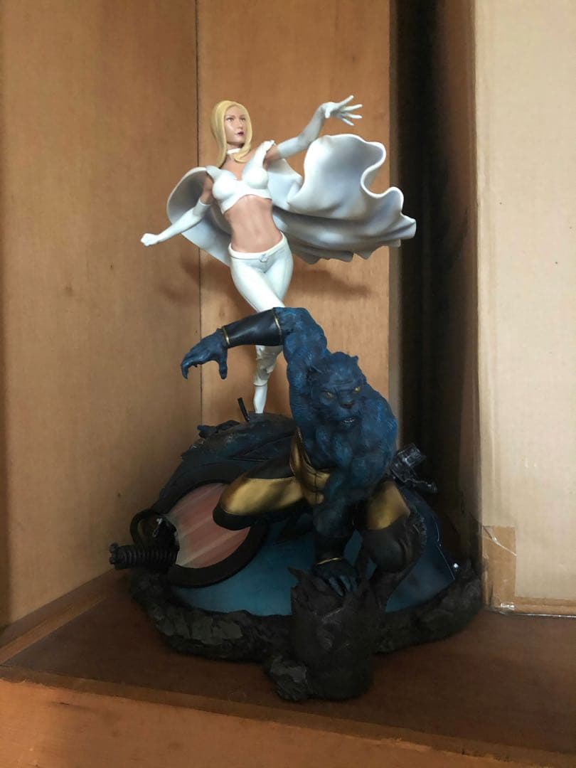 サイドショウ マーベル X- MEN エマ・フロスト＆ビースト スタチュー