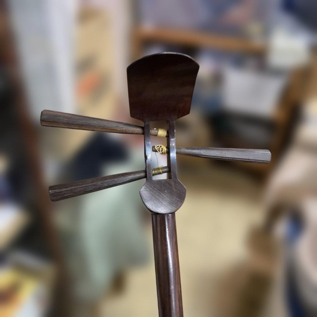 三味線本体 破れ、弦切れ有り 和楽器　ジャンク