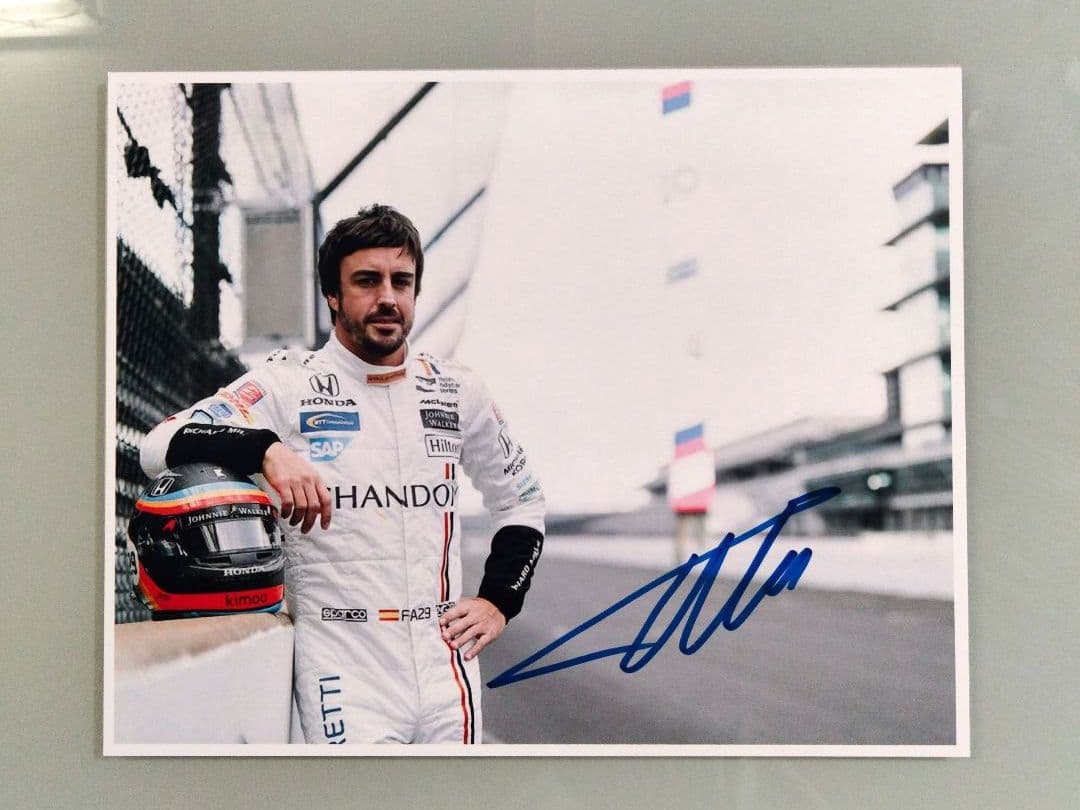 フェルナンド・アロンソ直筆サイン入り超大型写真…Fernando Alonso