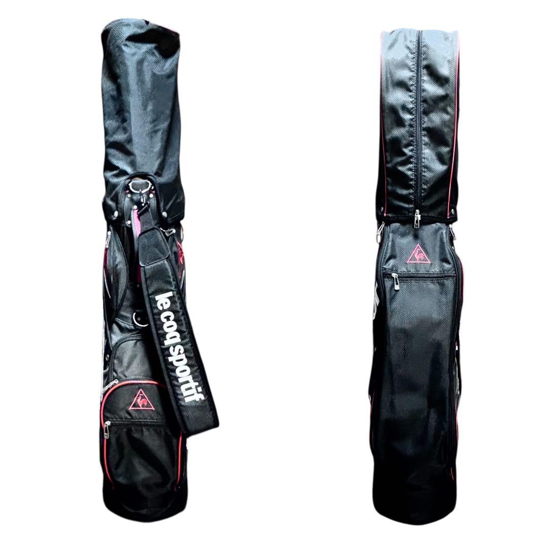 ルコックスポルティフ ゴルフ スタンドバッグ　ブラック/レッド 軽量