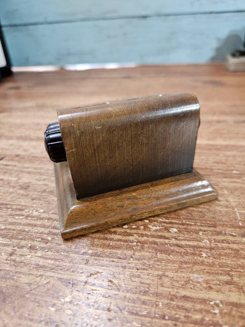 アメリカヴィンテージ 卓上カレンダー 木製 ウォルナット材 書斎 デスク