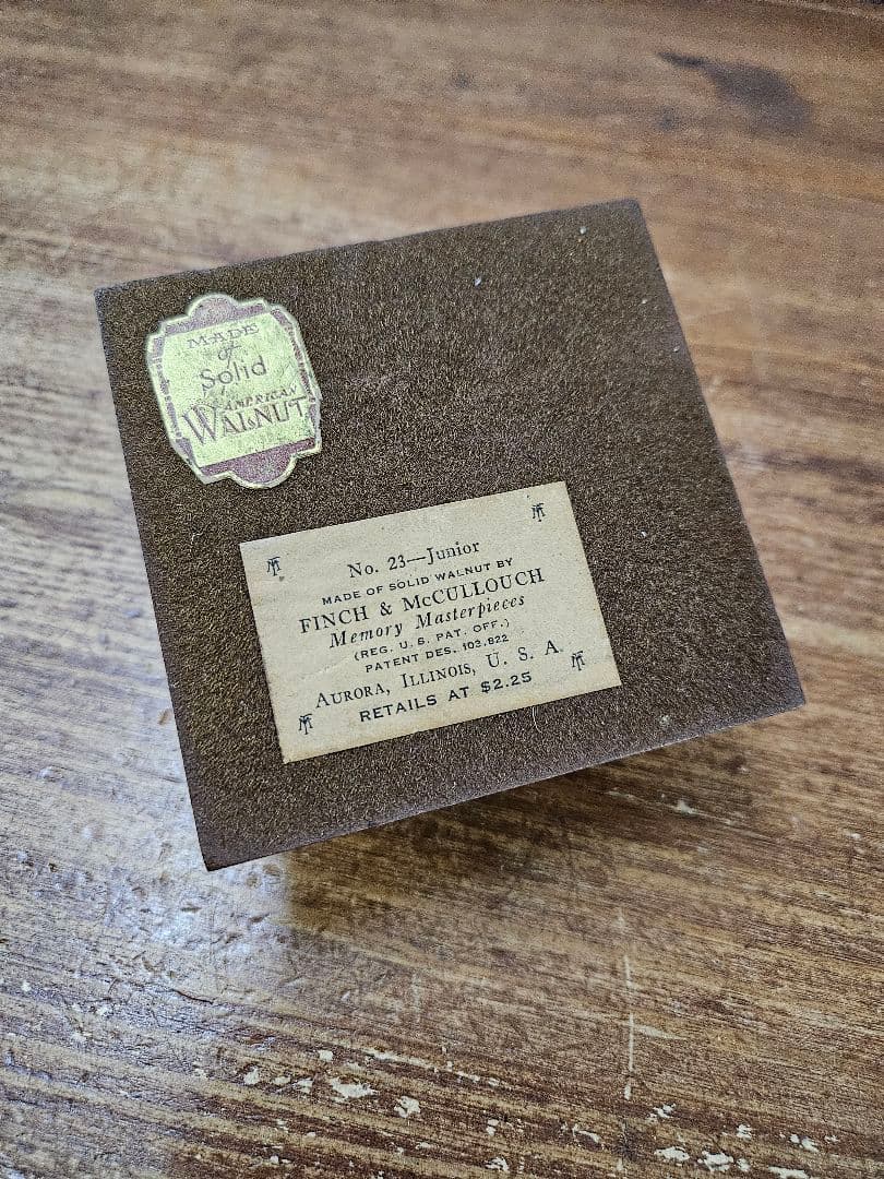 アメリカヴィンテージ 卓上カレンダー 木製 ウォルナット材 書斎 デスク