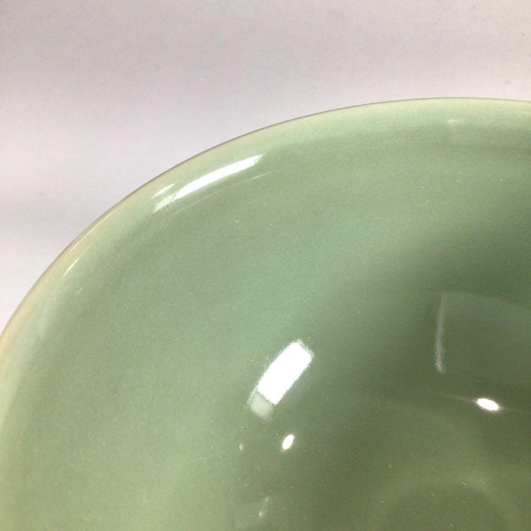 Ｐ９８　茶碗　『諏訪蘇山造』『青磁茶碗』　抹茶碗　共箱　茶道具