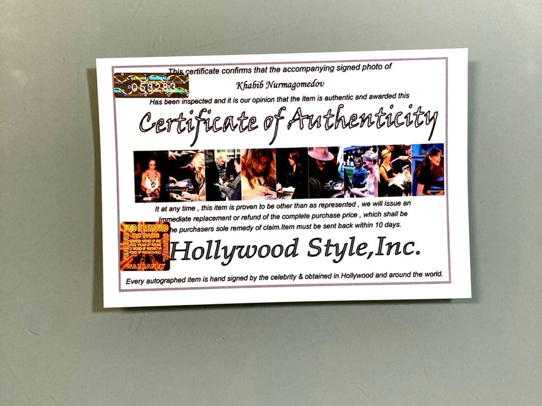 ハビブヌルマゴメドフ直筆サイン入り超大型写真…