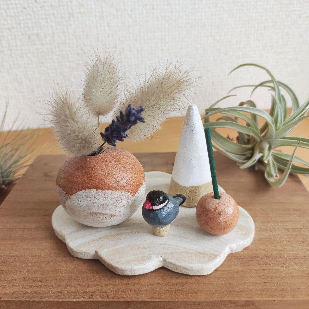 文鳥さんの色々アレンジお香立てセット