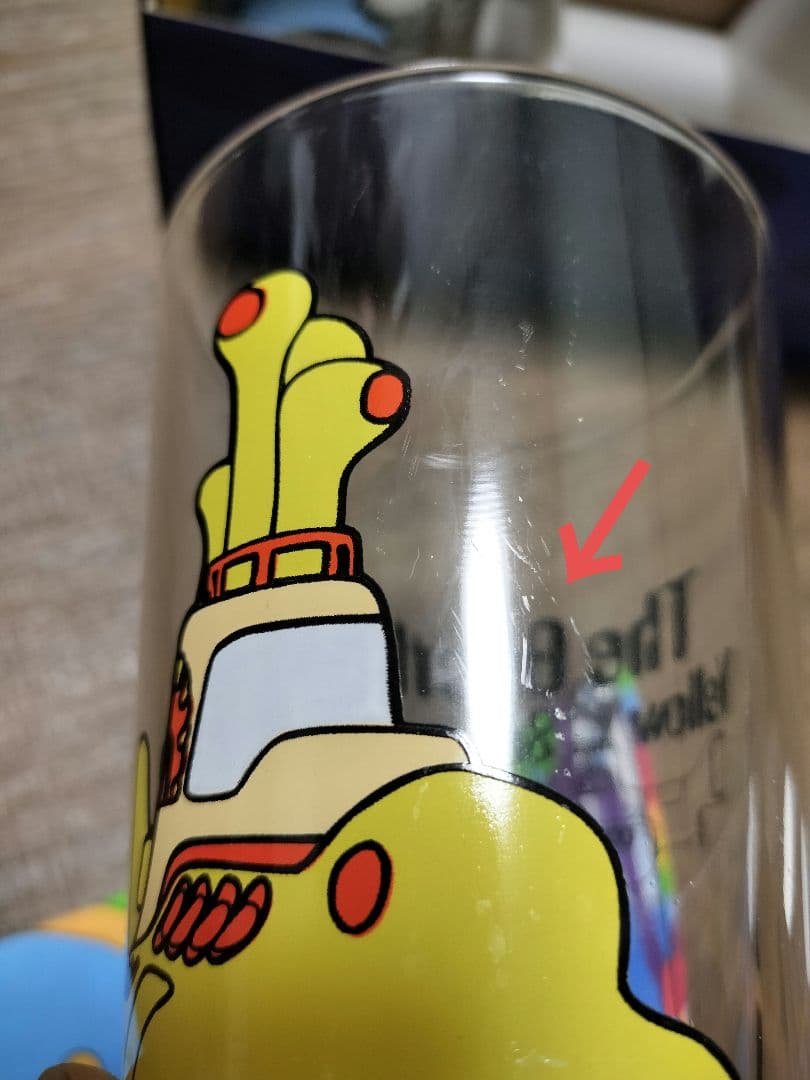 The Beatles タンブラー イエローサブマリン ヴィンテージ ハンカチ付