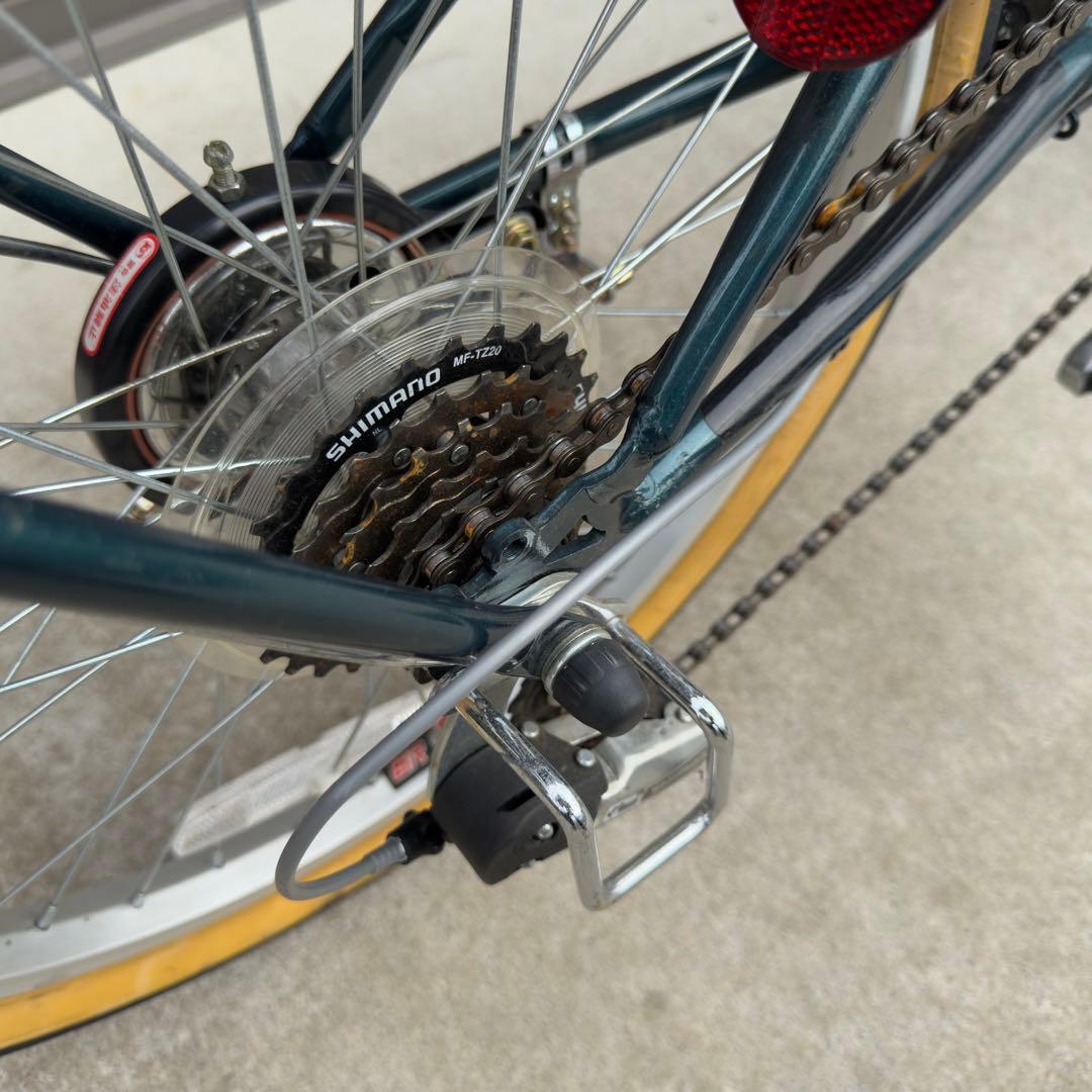 CAPTAIN STAG 折りたたみ自転車 ダークグリーン