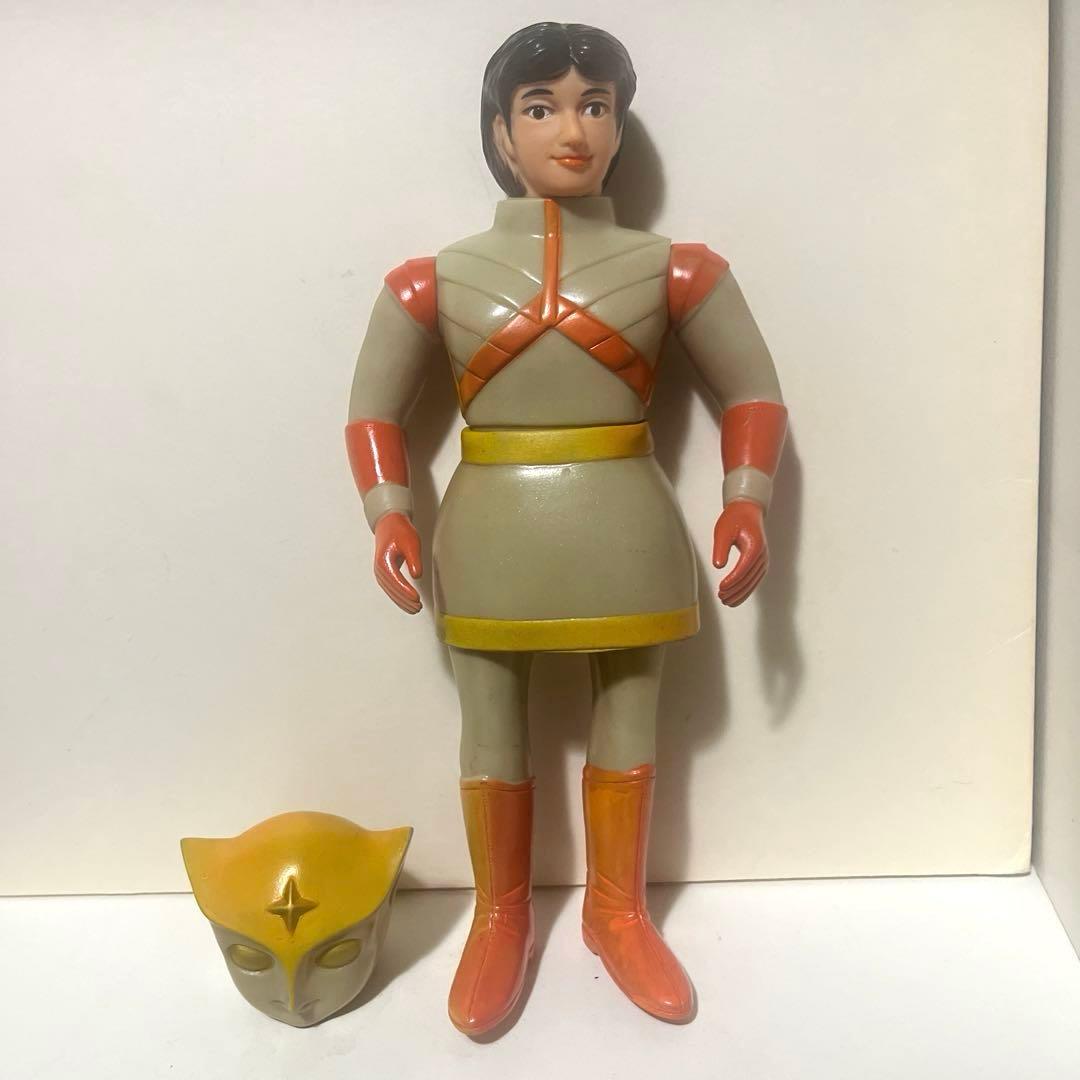 ブルマァク製 トリプルファイター オレンジファイター ソフビ フィギュア 当時物