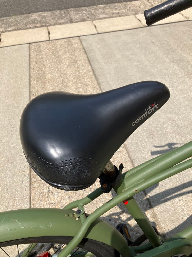 【引き取り限定】KB ビーチクルーザー オリーブ 24インチ