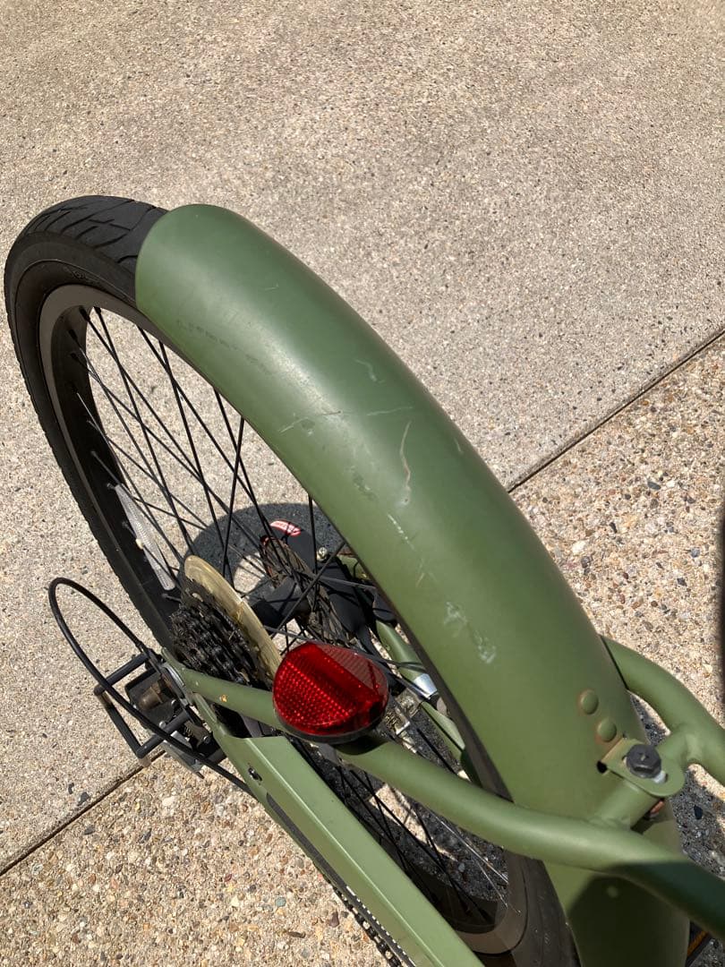 【引き取り限定】KB ビーチクルーザー オリーブ 24インチ