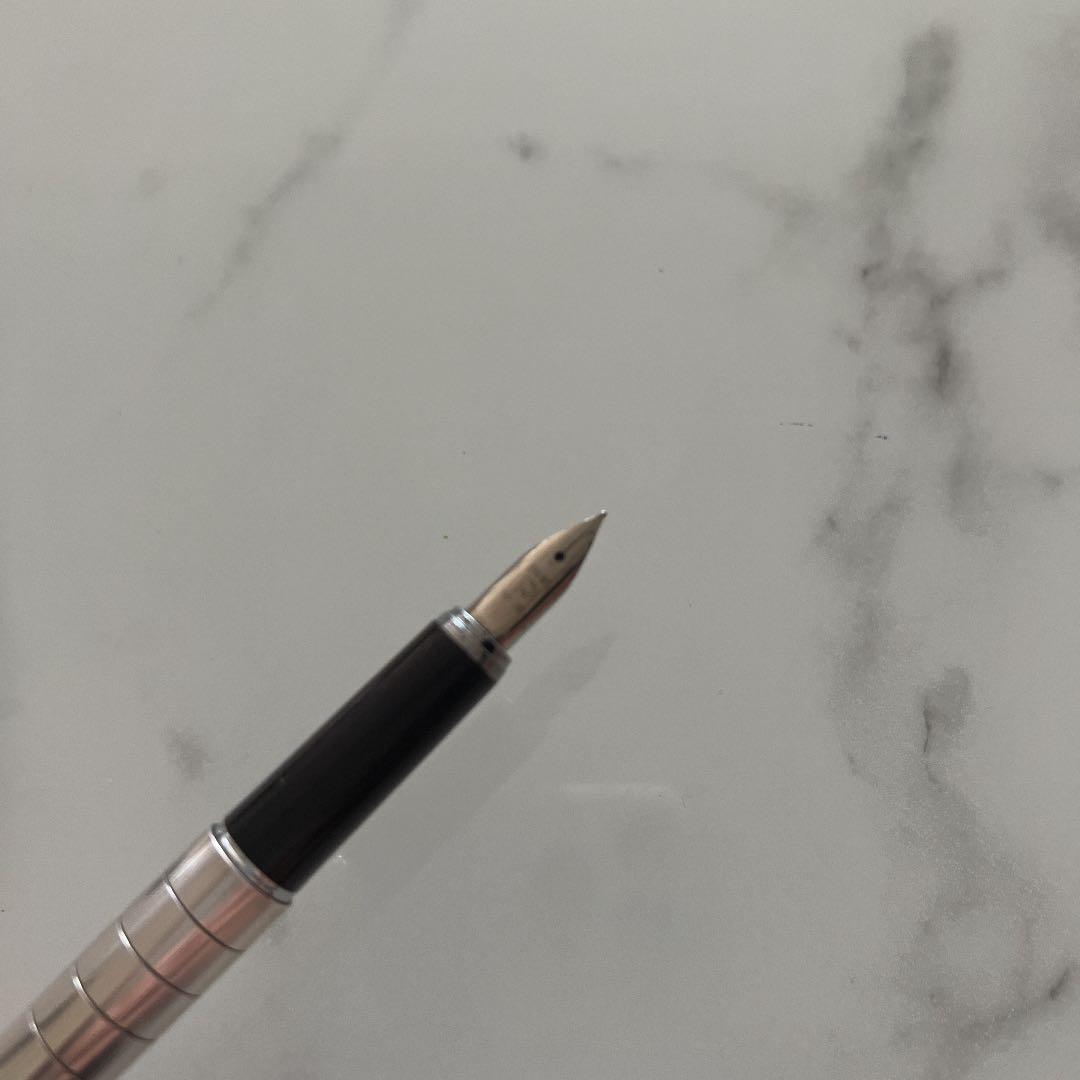 プラチナ　万年筆　中古　ストライプ