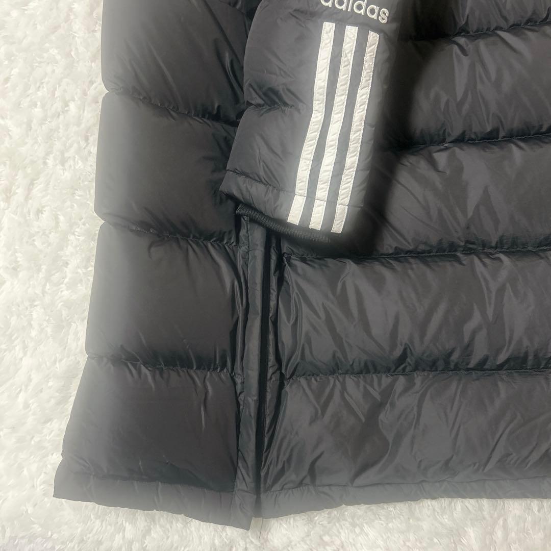 アディダスadidasトレフォイルロゴ ダウン ベンチコート 肉厚 ブラック M
