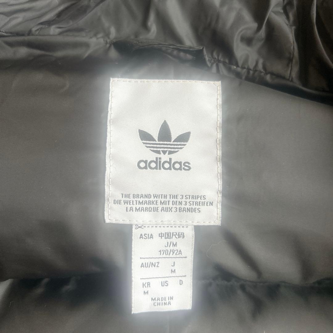 アディダスadidasトレフォイルロゴ ダウン ベンチコート 肉厚 ブラック M