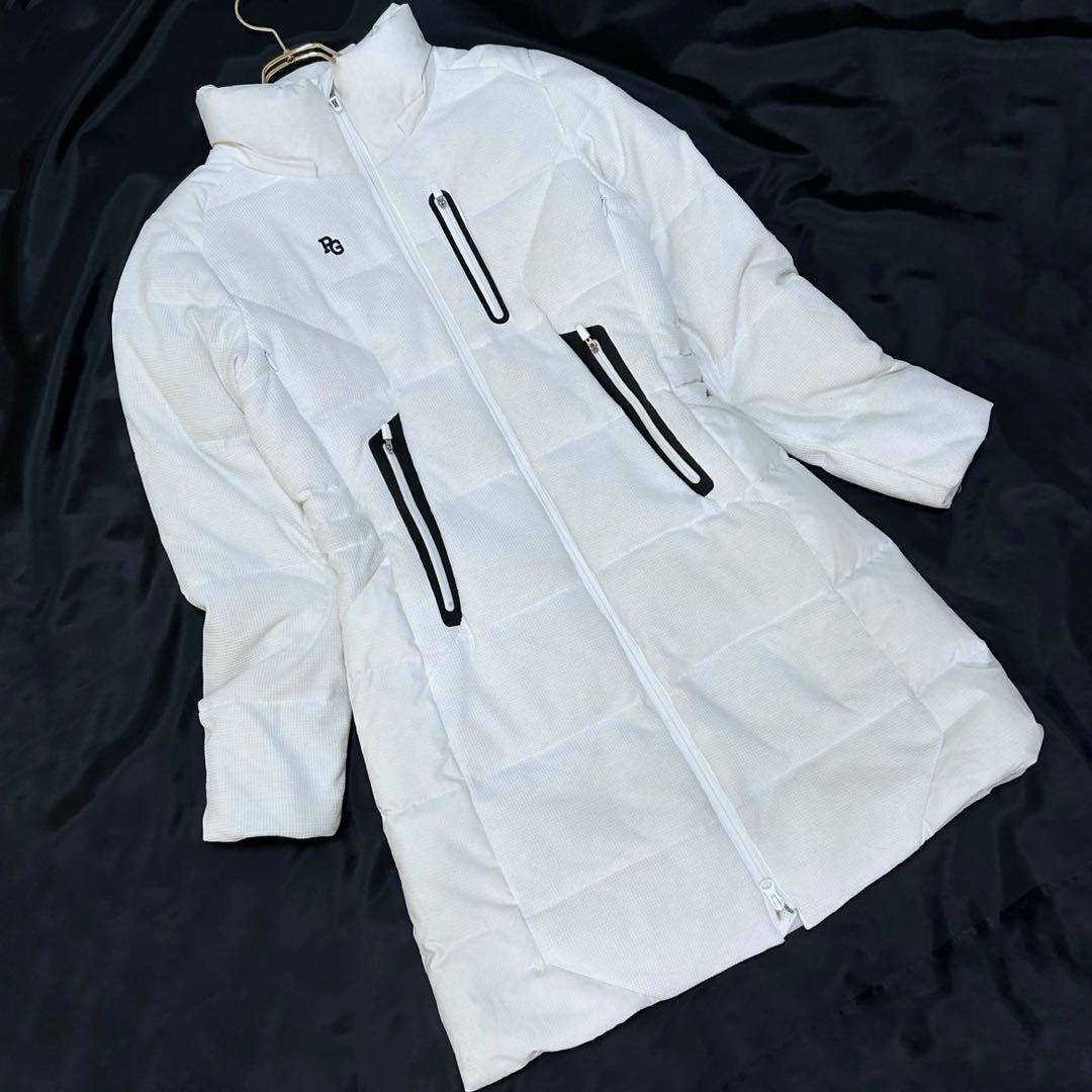 パーリーゲイツ ポリコット ワッフル×ドットエアー ダウンコート