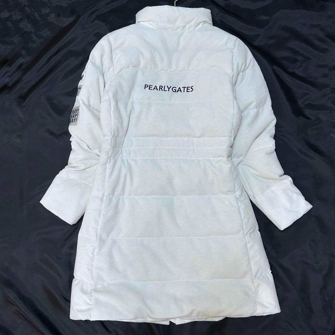 パーリーゲイツ ポリコット ワッフル×ドットエアー ダウンコート