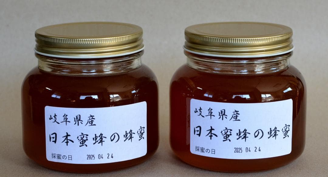岐阜県産 日本蜜蜂の蜂蜜　純粋はちみつ 1400g (700g×2本）