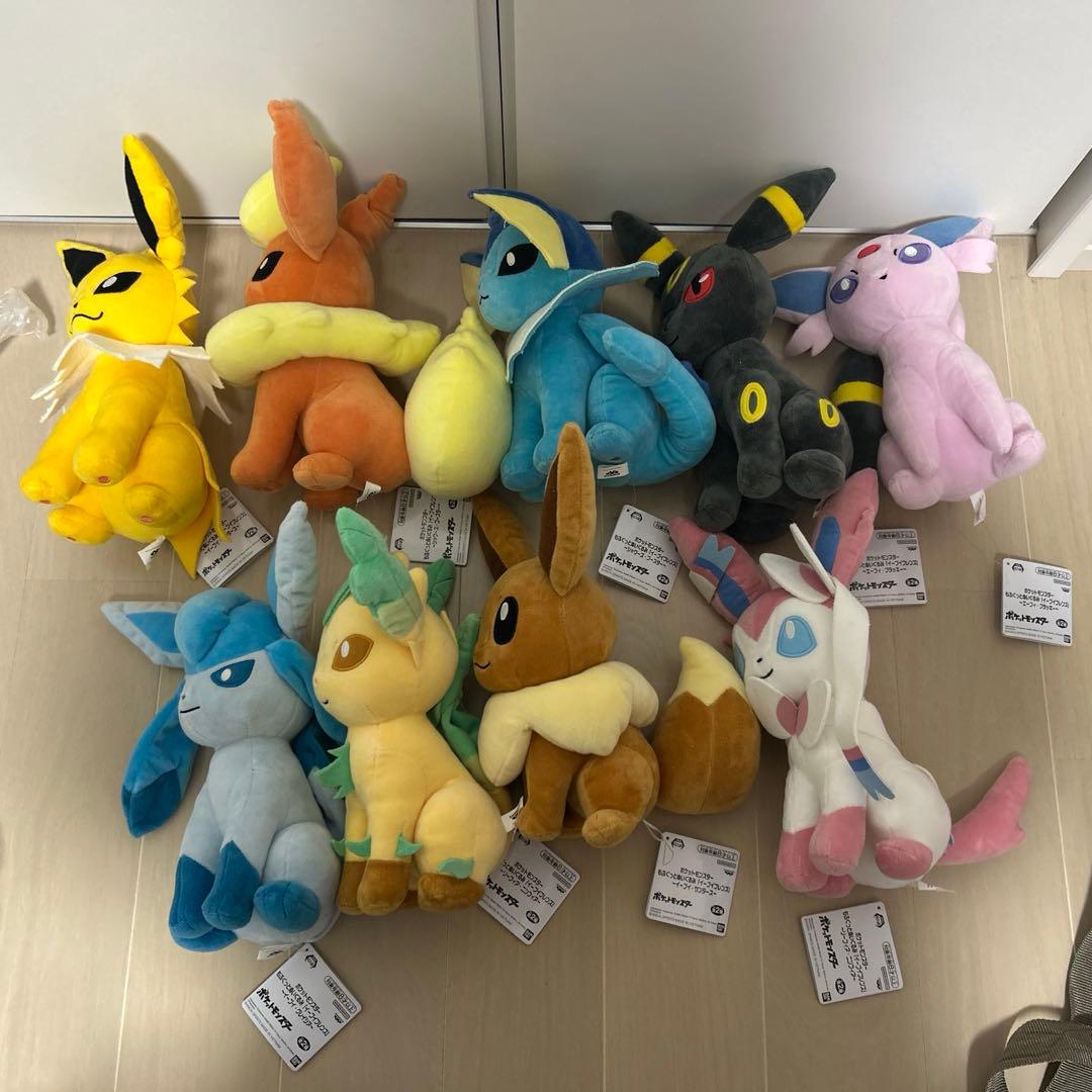 ポケモン もふぐっとぬいぐるみ ブイズ9体セット タグ付