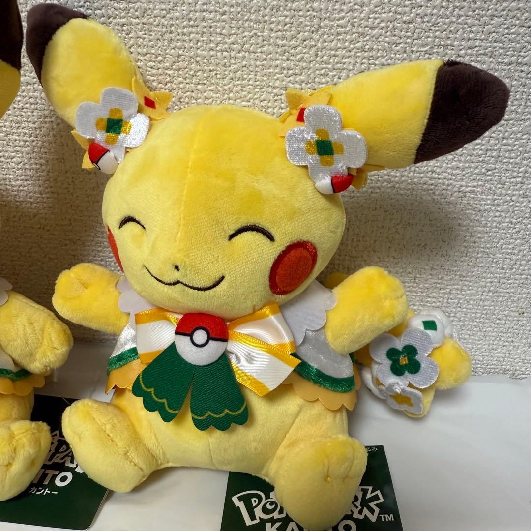 ポケパーク カントー 限定品 ピカチュウ ぬいぐるみ カーニバル衣装 セット