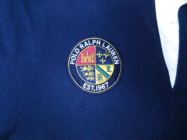 M ラルフローレン クッキーパッチ ラガーシャツ POLOロゴ