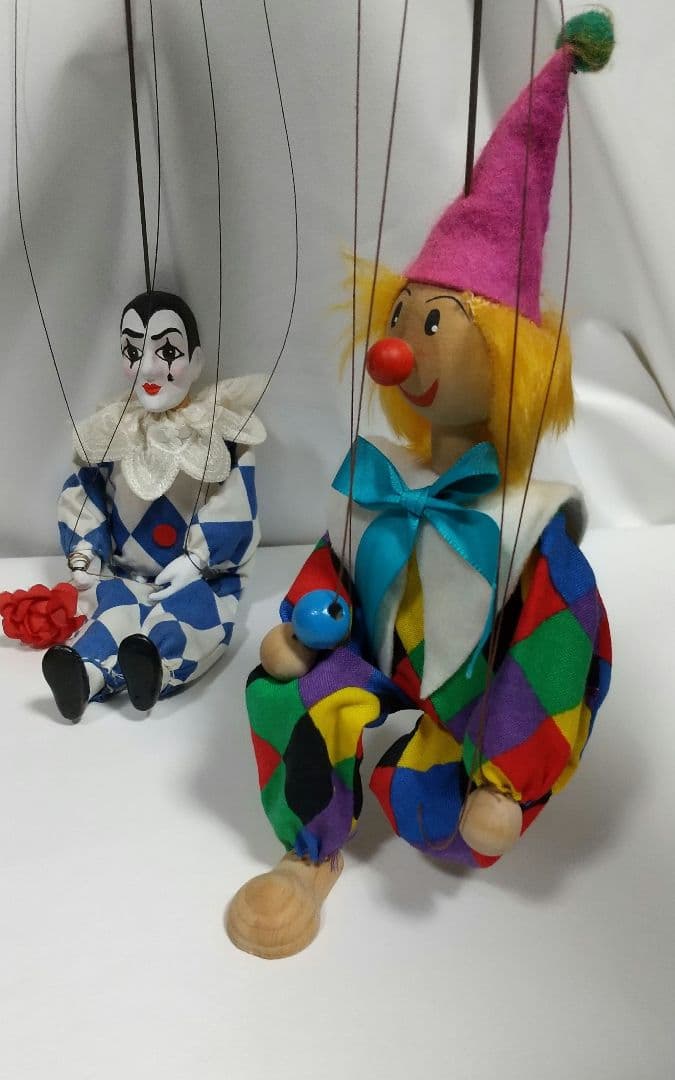 プラハから来ましたマリオネット ピエロと道化師セット