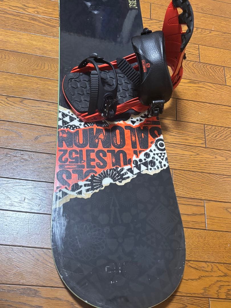 スノーボード 2点セット ビンディング 板 152cm ビンディング サロモン
