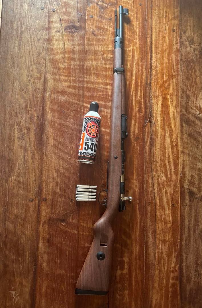 ダブルベル Kar98k エアコッキング　フェイクウッド 排莢式　おまけ付き