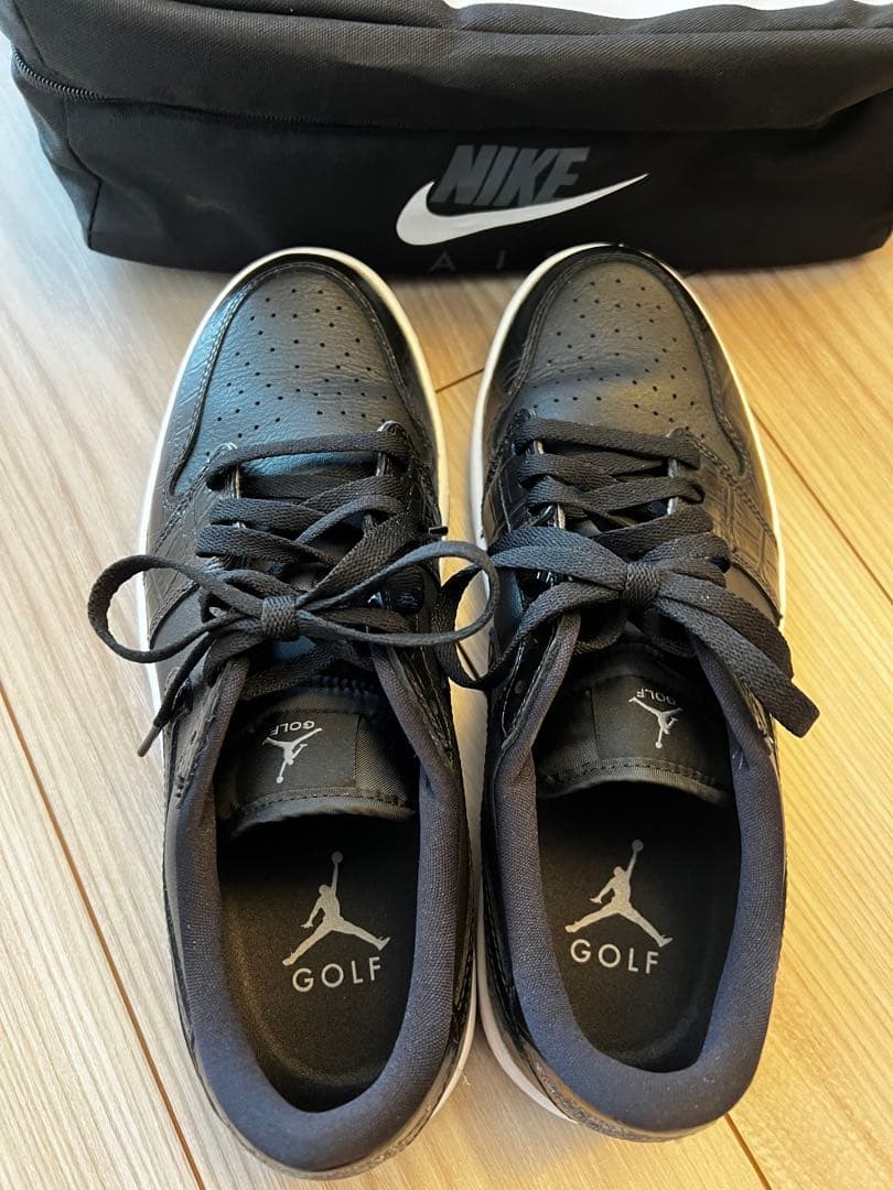 NIKE ジョーダン1 LOW ブラック 28cm.ゴルフシューズ