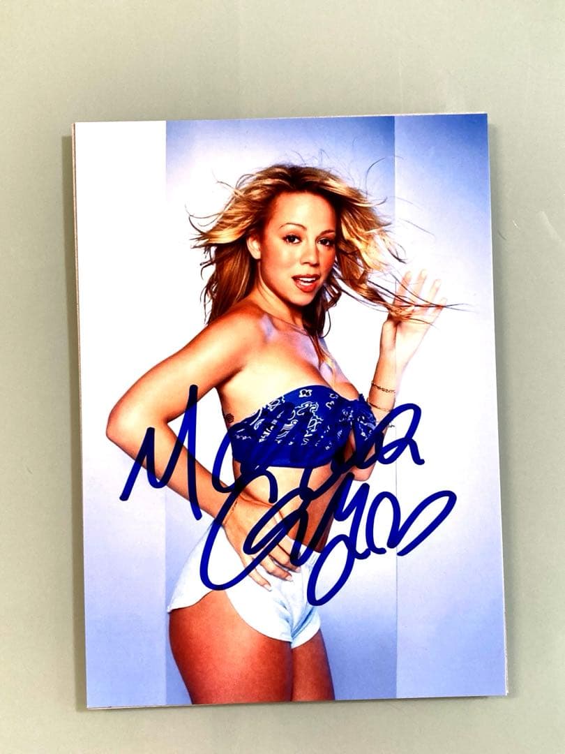 マライア・キャリー直筆サイン入り2Lサイズ写真…Mariah Carey…