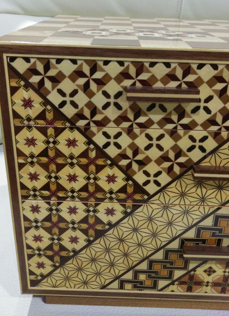 未使用　伝統工芸品　箱根寄木細工　つゆき　小箪笥　和箪笥　小物入れ　引き出し