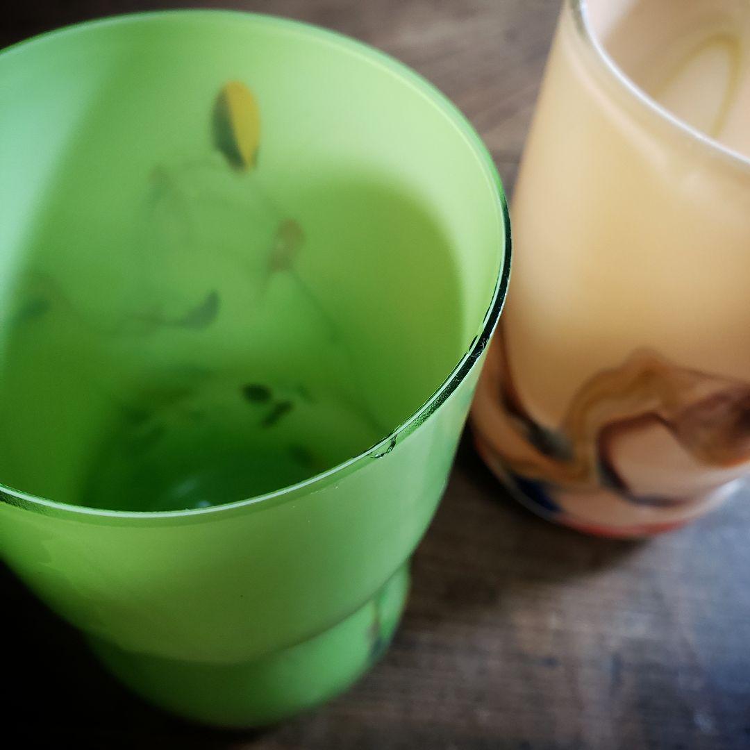 仁丹 マーブルガラス ガラスコップ ノベルティ　コップ グラス 昭和レトロ