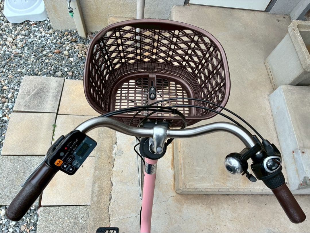 電動自転車　№8454 パナソニック ビビDX 26インチ　ピンク