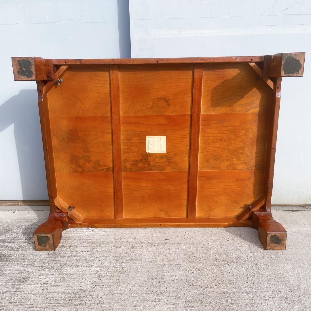 唐木家具 彫刻 花梨家具 木製座卓 ダークブラウン 和室 アンティーク