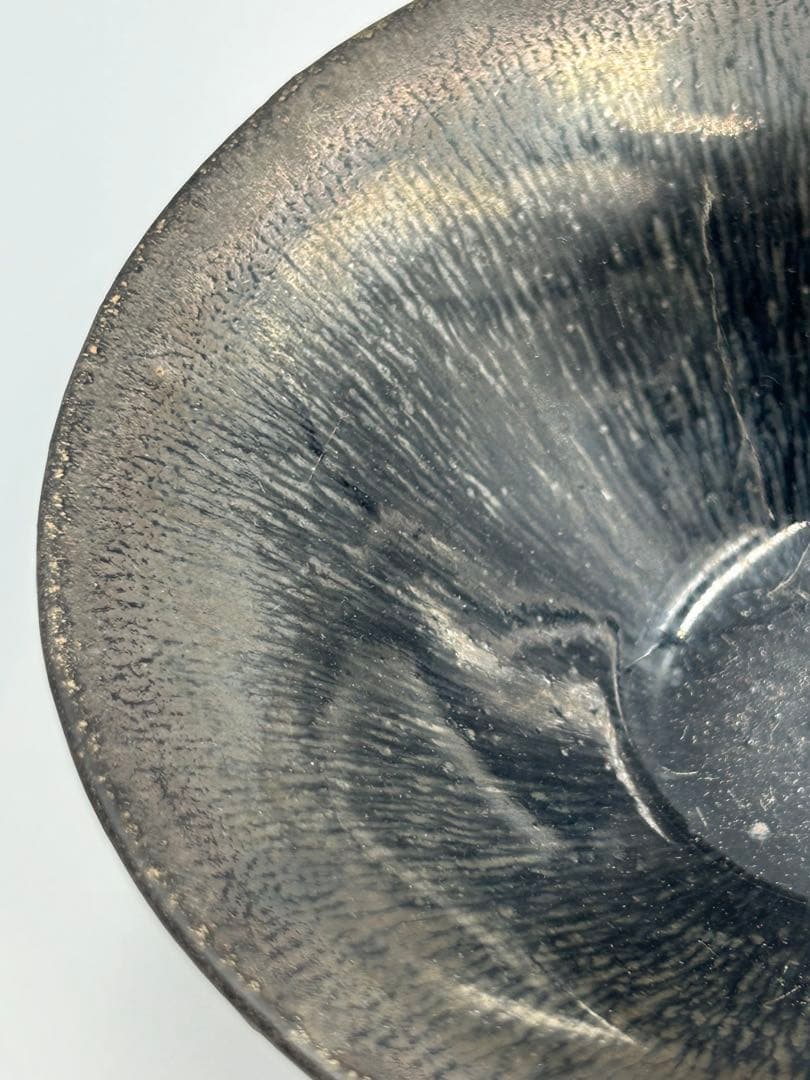 ★0012　宋時代　建窯 黑釉兎豪天目茶碗 茶道具 茶器 唐物天目 中国美術