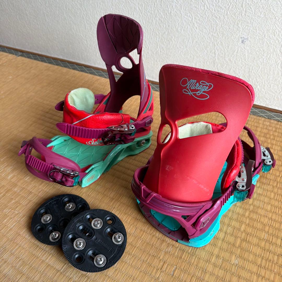 サロモン SHADOWFIT ビンディング S クレイジーカラー！予備パーツ多数