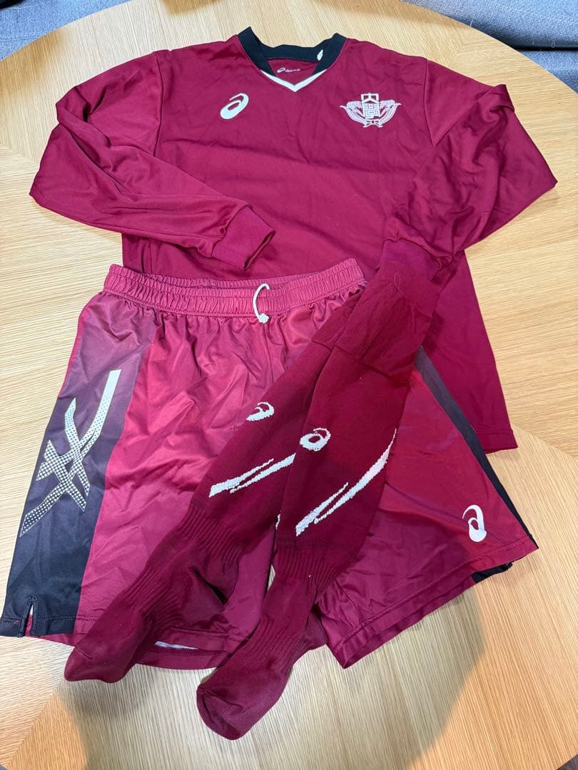早稲田大学サッカー部　ユニフォームフルセット