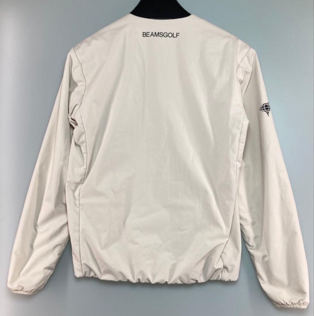BEAMS GOLF ノーカラージャケット S オフホワイト