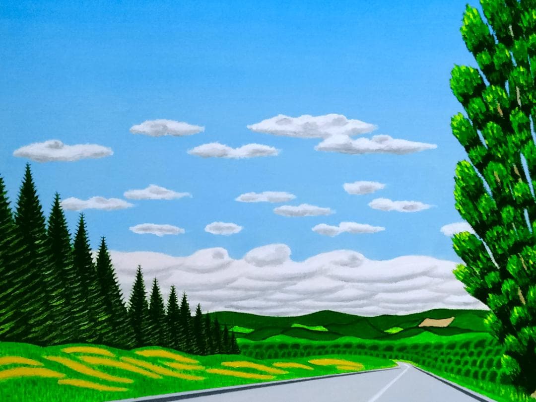 ★ケンとメリーの大木・肉筆油彩画・F6キャンバス