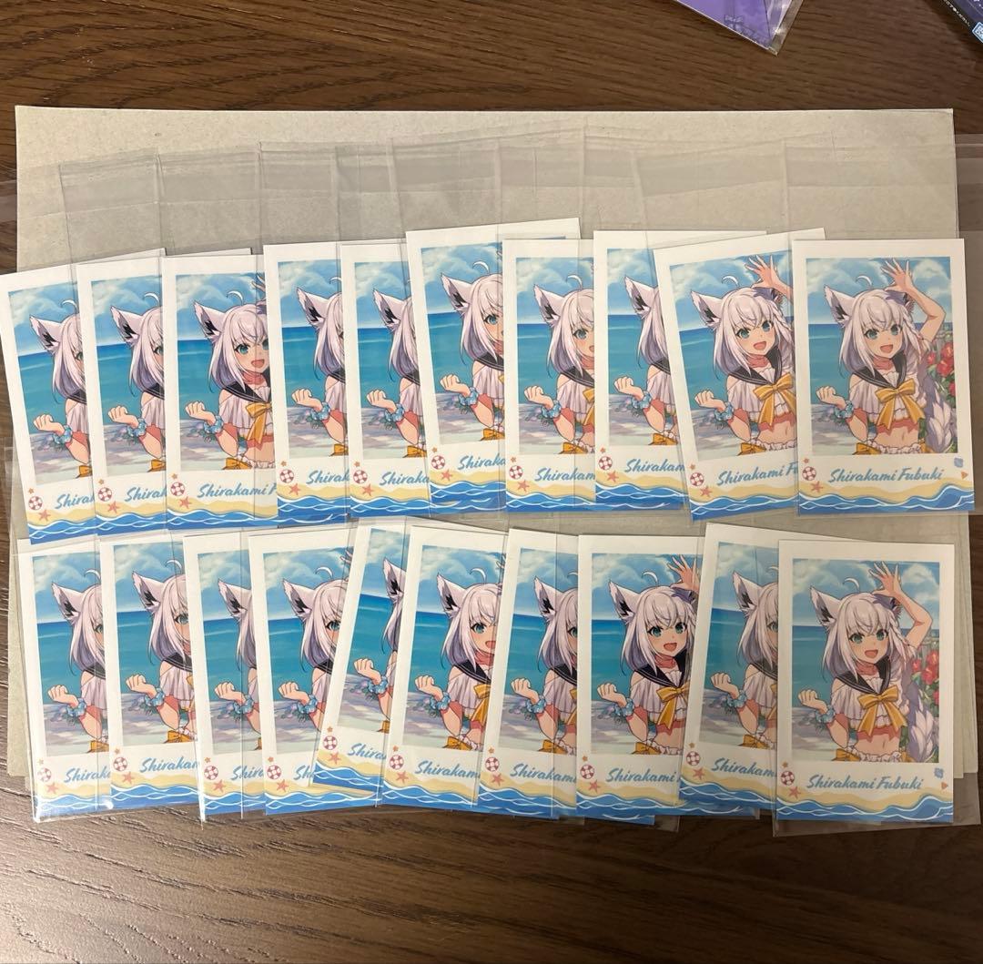 白上フブキ　チェキ風カード　20枚セット