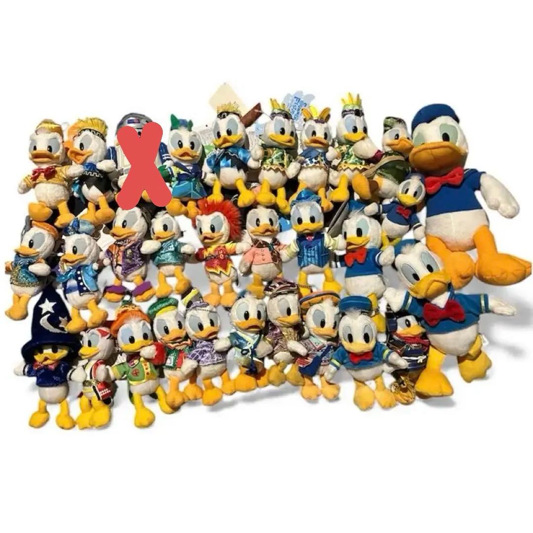 ドナルドダック ぬいぐるみバッジ ランド30th、35thなど　バラ売りも可